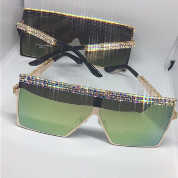 Gold/Green Bling Shades